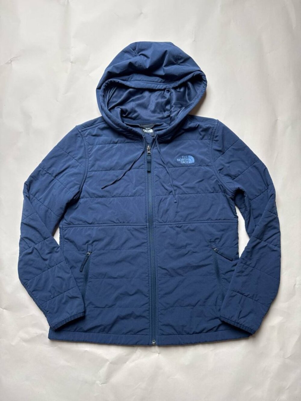 The North Face Women's M Blue Used Insulated Hooded Jacket